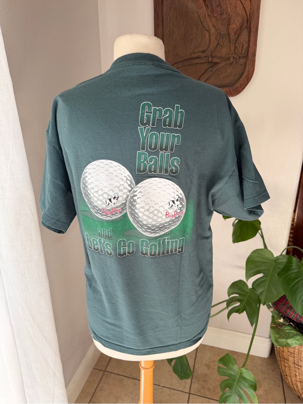 Vintage Big Dogs Golf T Shirt Men’s Small Grab Your Balls Let’s Go Golfing